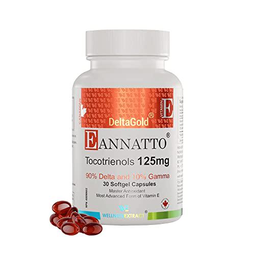 E Annatto Tocotrienols Deltagold Vitamin E Tocotrienols Supplements Softgel Capsules, Tocopherol Free, Supports Immune Health and Antioxidant Health (90% Delta and 10% Gamma) (125 MG 30 Softgels)