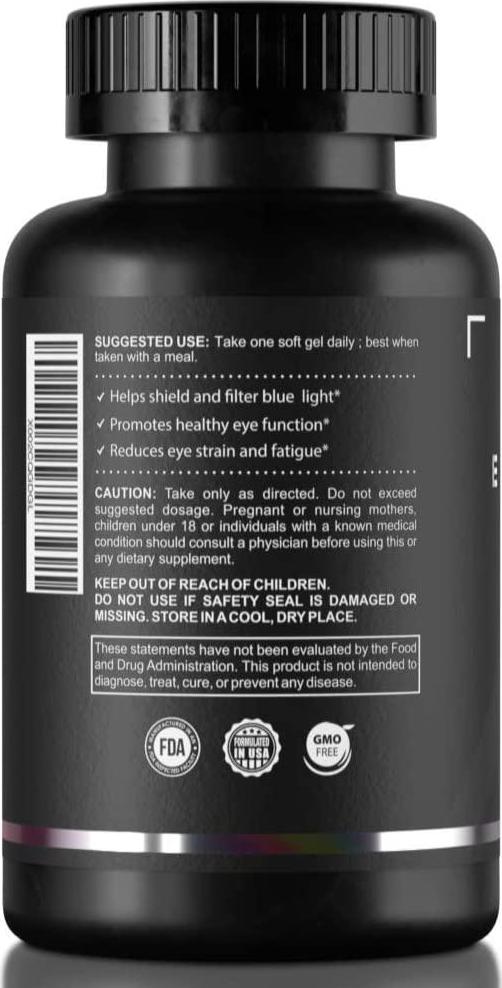 Eagle Eye by Health And Gaming | Eye Support Supplement for Gamers | Helps Reduce Eye Strain | Blue Light Protection | Dry Eye Relief | Lutein Zeaxanthin Astaxanthin Omega 3 Vitamin Formula