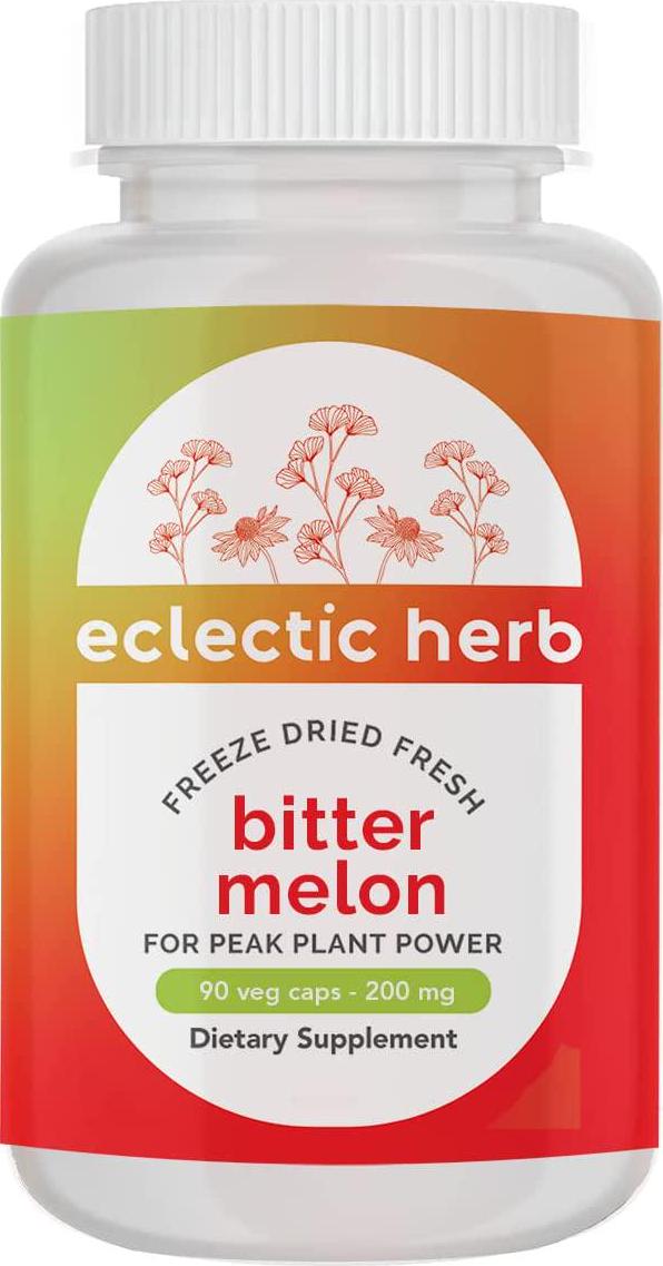 Eclectic Institute Raw Freeze-Dried Non-GMO Bitter Melon | Blood Sugar Support | 90 CT