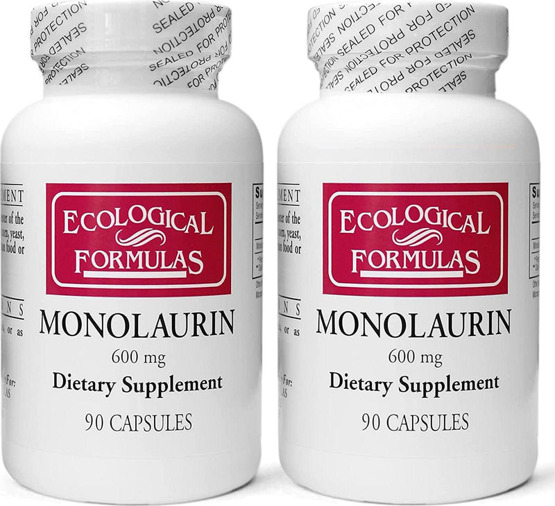 Ecological Formulas Pure Monolaurin 600 mg 90 Capsules (Pack of 2)
