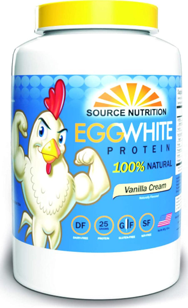 Egg White Protein Powder by Source Nutrition - 25 Grams Protein, Build Lean Muscle, Dairy Free - Vanilla Cream (2 lb)