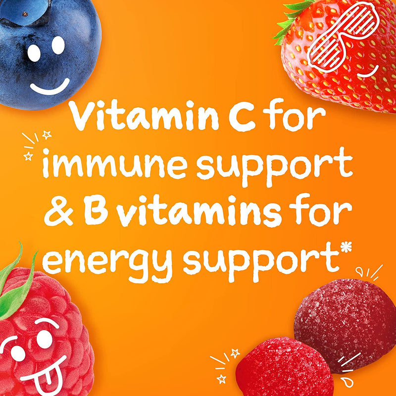 Emergen-C Kidz Daily Immune Support Dietary Supplements, Flavored Gummies with Vitamin C and B Vitamins for Immune Support, Berry Bash Flavored Gummies - 44 Count