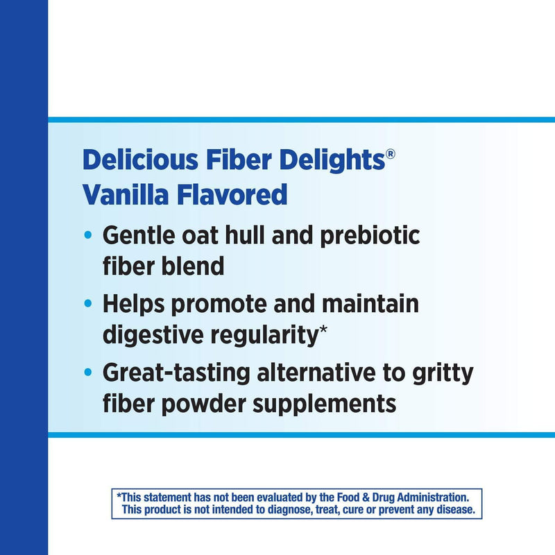 Enzymatic Therapy Fiber Delights Daily Fiber for Regularity, Vanilla Flavor, 60 Chewables