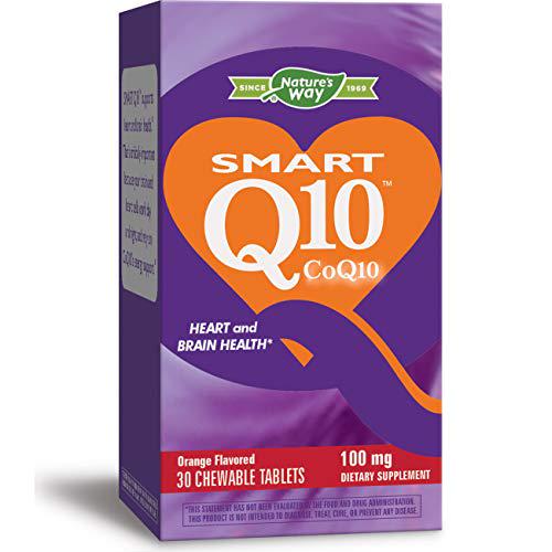 Enzymatic Therapy Nature's Way SMART Q10 CoQ10 100 mg, Orange Créme Flavored, 30 Chewables , Orange Crème