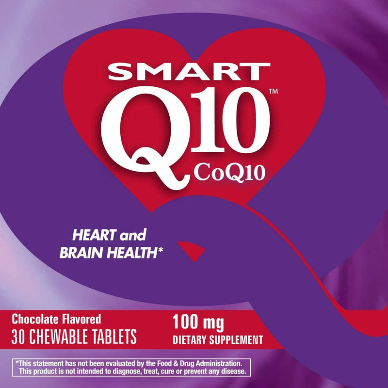 Enzymatic Therapy Smart Q10, CoQ10, 100 mg, 30 Chewable Tablets