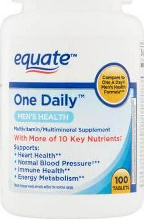 Equate One Daily Men&#039;s Multivitamin Multimineral Supplement, 100 Tablets