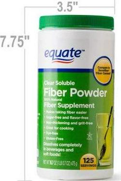 Equate Sugar-Free Fiber Powder - 90 Servings, 12.3 oz (2 Pack)