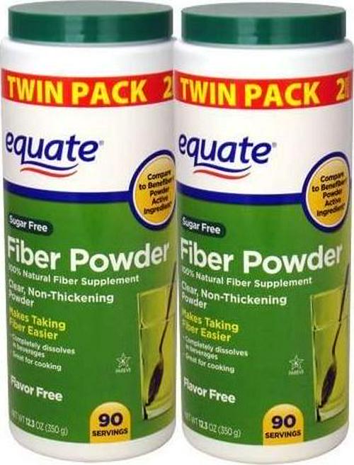 Equate Sugar-Free Fiber Powder - 90 Servings, 12.3 oz (2 Pack)