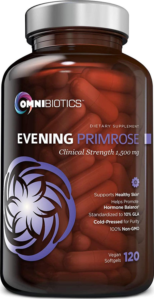 Evening Primrose Oil Capsules 1,500 mg Clinical Strength Vegan Softgels