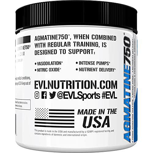 Evlution Nutrition Agmatine750, 750mg of Agmatine Sulfate in Each Serving, Vegan, Gluten Free, Unflavored Powder (100 Servings)