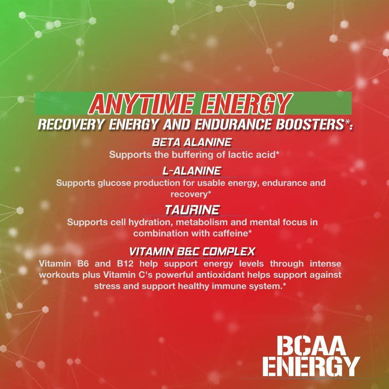 Evlution Nutrition BCAA Energy - Essential BCAA Amino Acids, Vitamin C + Natural Energizers for Performance, Immune Support, Muscle Building, Recovery, B Vitamins, Pre Workout, 65 Serv, Cherry Limeade