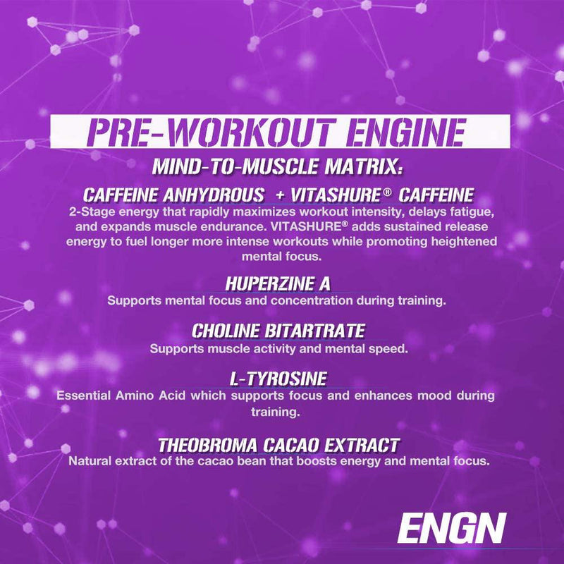 Evlution Nutrition Engn Pre-Workout Pikatropin-Free 30 Servings Powder For Increased Energy Power And Focus Furious Grape