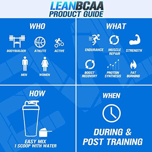 Evlution Nutrition LeanBCAA, BCAA s, CLA and L-Carnitine, Stimulant-Free, Recover and Burn Fat, Sugar and Gluten Free, 30 Servings (Watermelon)
