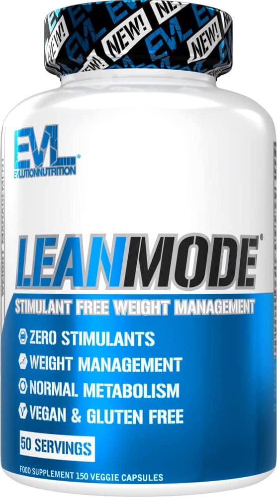 Evlution Nutrition Lean Mode Zero-Stimulant Weight Management Support, Capsules (50 Servings)