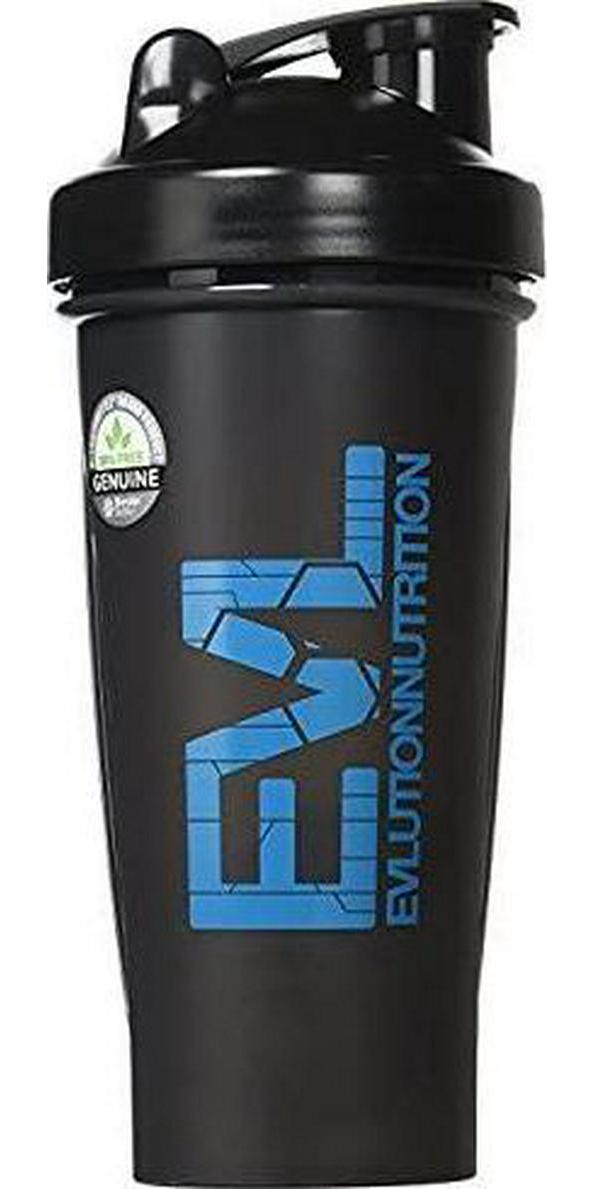 Evlution Nutrition Shaker Bottle Black With EVL Logo 28 Ounces