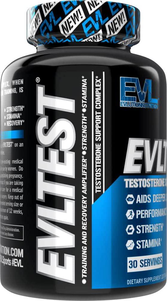 Evlution Nutrition Testosterone Booster for Men, EVLTEST Supports Healthy Testosterone Levels, Hormone Balance, Muscle Strength and Stamina, Boost Performance and Recovery, 120 Tablets (30 Servings)