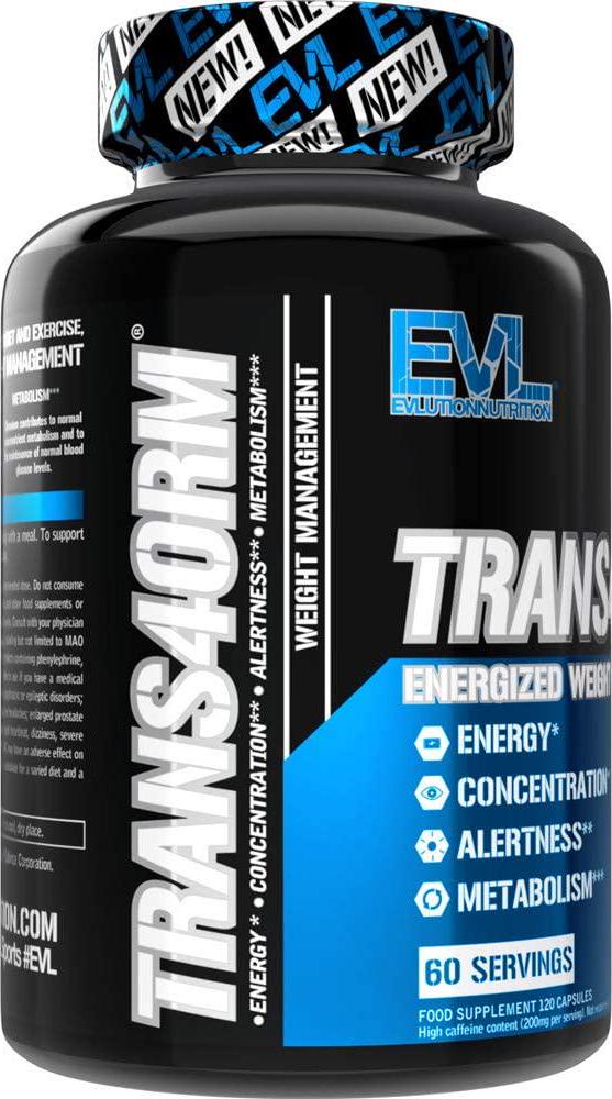 Evlution Nutrition Trans4orm Thermogenic Energizer 60 Serving Capsules