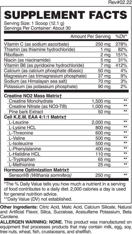 Evogen CellKEM PR | Post Workout, Essential Amino Acids, Creatine Nitrate, Sensoril Ashwagandha, Recovery | Pineapple Banana Orange