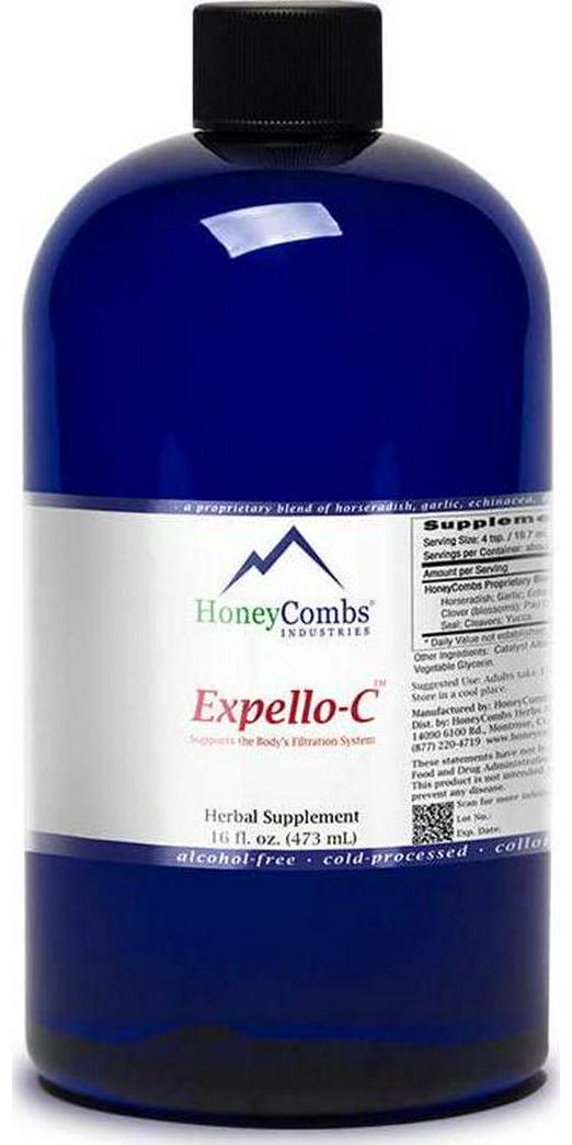 Expello-C - Ultimate Cellular Detox Cleanse and Detox Echinacea, Goldenseal and Red Clover Supplement Alcohol-Free Liquid Liver Detox Cleanse, Kidney Cleanse and Immune System Booster, 16 Fl Oz.