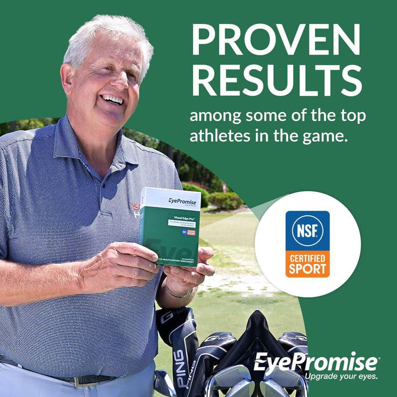 EyePromise Vizual Edge Pro Performance Eye Vitamin - NSF Certified for Sports - 1 Month Supply of The Ultimate Visual Performance for Pro Athletes (30)