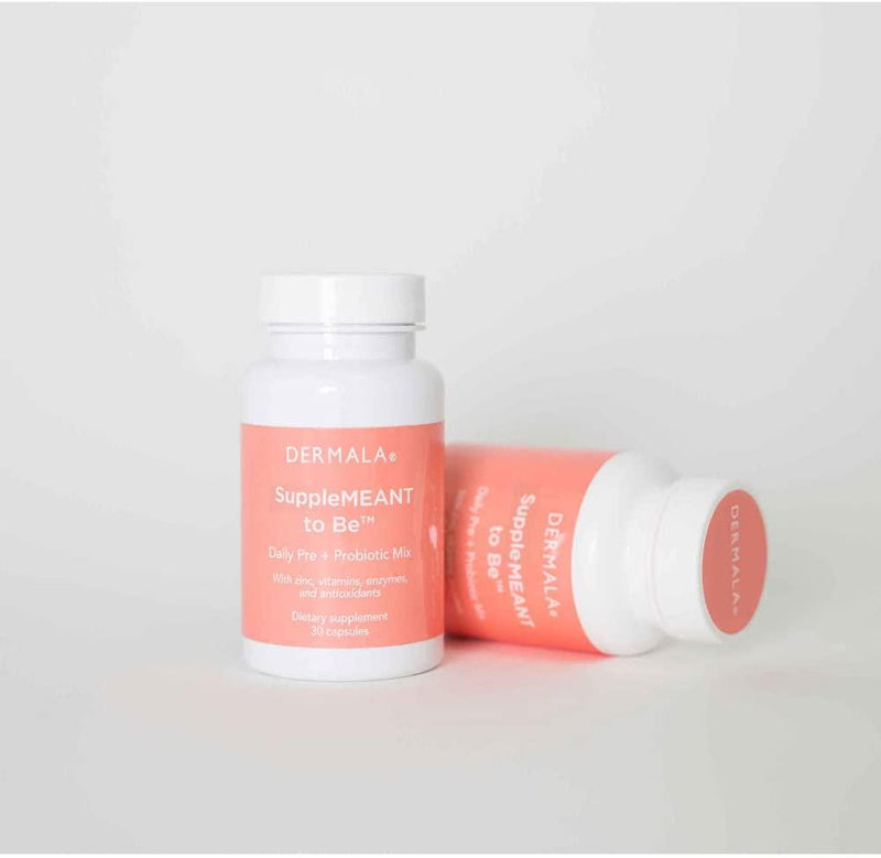 #FOBO SUPPLEMEANT to Be, Daily of Prebiotics and Probiotics Mix with Zinc, Vitamins by Dermala - Get Clear, Acne-Free, Radiant Skin Through Balancing Your Gut