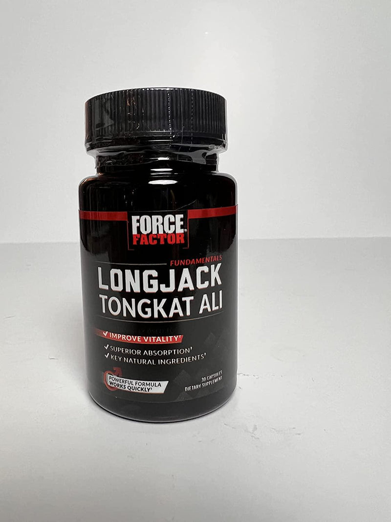 FORCE FACTOR Longjack Tongkat Ali for Men, Extract to Support Male Vitality and Improve Drive, Capsules with Superior Absorption and Key Natural Ingredients, Black Packaging, 90 Count, Pack of 3, Black (Packaging)