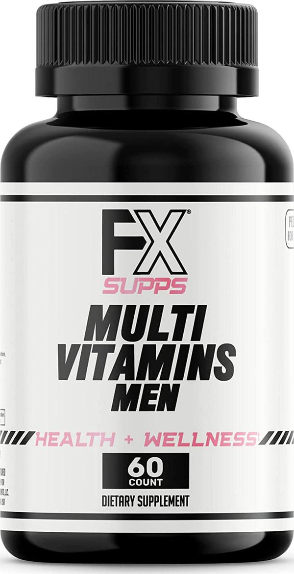 FX Supps Multivitamin for Men (60 Capsules) | Daily Vitamin Supplement | with Essential Nutrients for Better Health and Immune Support | with Iron, Zinc, Magnesium, Vitamin A, B2, B3, B6, B12 and D3