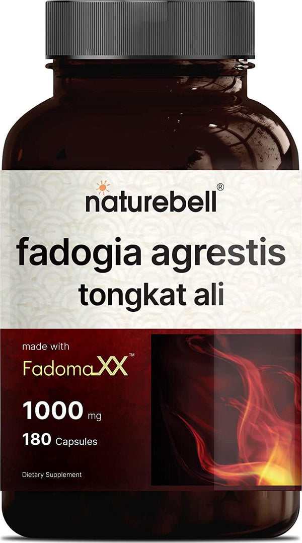 Fadogia Agrestis 600mg Complexed with Tongkat Ali 400mg, 180 Capsules, Optimal Dosage for Enhanced Bioavailability, 20:1 Fadogia Argrestis Extract | Indonesia Tongkat-Ali (Longjack) - 90 Servings