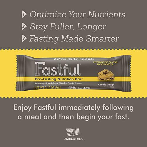 Fastful High Protein Bar for Intermittent Fasting, Pre-Fasting Nutrition - Cookie Dough