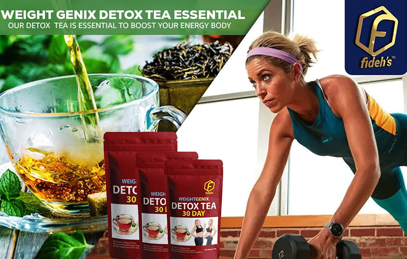 Fideh s 30 Day Detox Tea Herbal Natural Tea- Healthy Cleansing Formula | Improve Digestion- Natural Tea for Men and Women (30 Tea Bags)