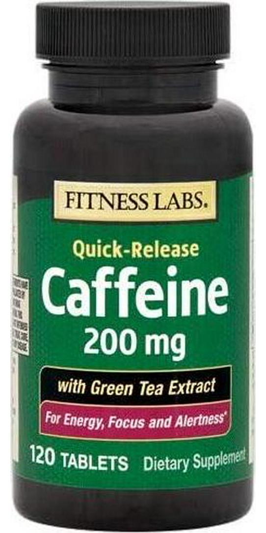 Fitness Labs Caffeine 200 Mg with Green Tea Extract, 120 Tablets