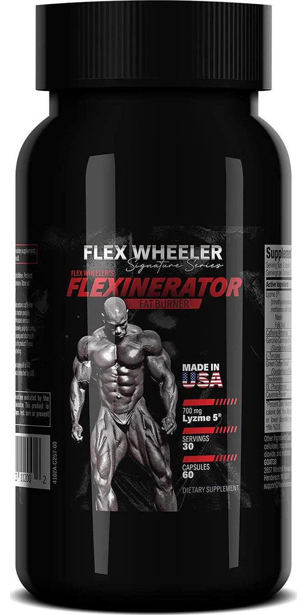 Flex Wheeler Signature Series, Flexinerator Fat Burner, Weight Loss Dietary Supplement, Appetite Suppressant, Metabolism and Energy Booster For Men and Women (60 Capsules)