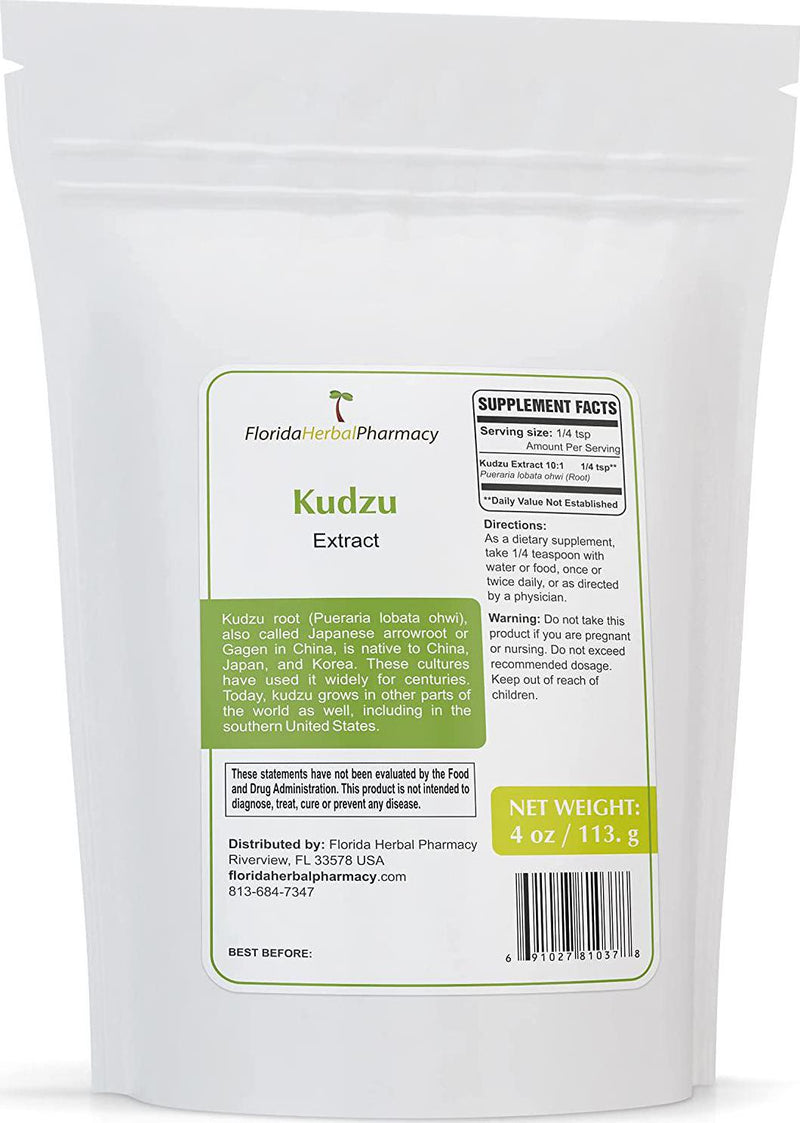 Florida Herbal Pharmacy, Kudzu (Pueraria lobata ohwi) Extract Powder 10:1 (4 oz)