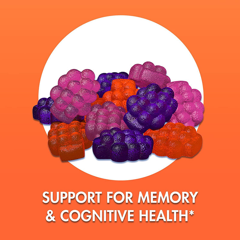 Focus Factor Nootropic Gummies - Memory Supplement for Brain, Phosphatidylserine, Bacopa, Huperzine A (60 Count)
