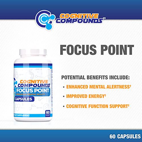 Focus Point Capsules - Nootropic Brain Health Supplement - 60 Count - Cognitive Compounds