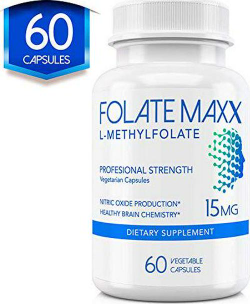 FolateMaxx L-Methylfolate 15 mg 60 Capsules Active Folate Non-GMO Methyl Folate, 5-MTHF