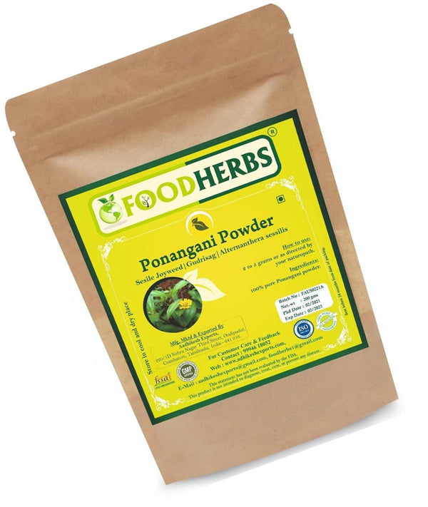 Foodherbs Ponnangani/Alternanthera Sessilis/Joyweed Powder (200 Gm/0.44 Lbs)