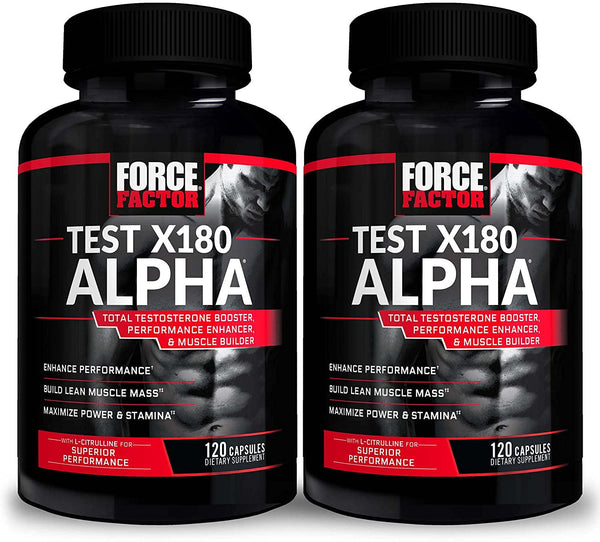Force Factor Test X180 Alpha 120ct 2-pack, 240 Count
