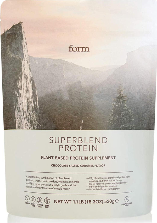 Form Superblend Protein - Vegan Protein Powder with Superfoods, Vitamins and Minerals (Chocolate Salted Caramel)