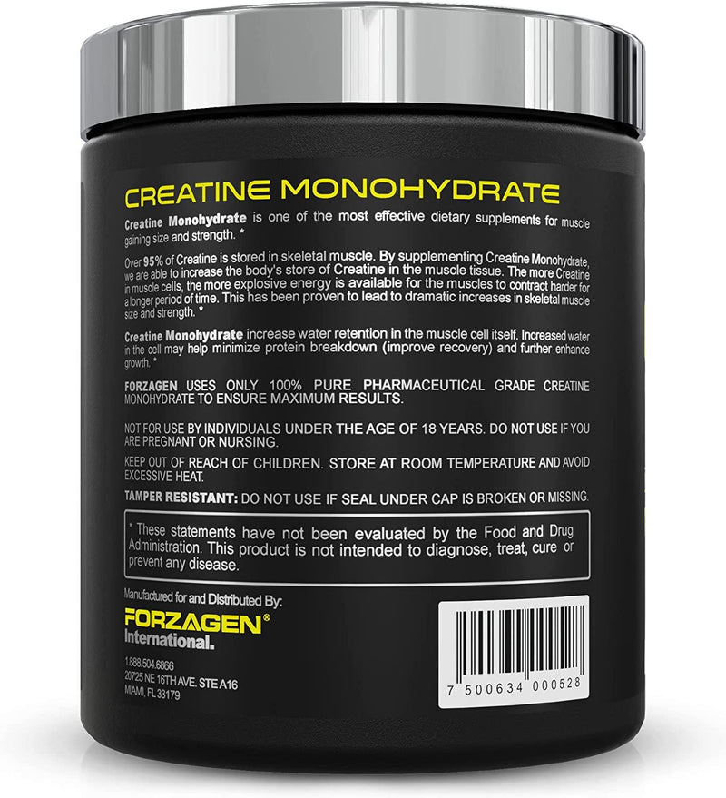 Forzagen Creatine Monohydrate Powder Unflavored - (72 Servings)