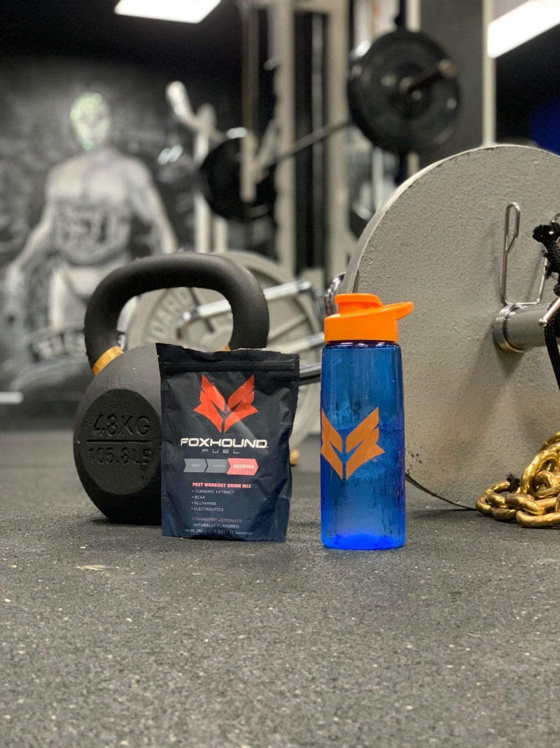 Foxhound Fuel Post Workout Drink | Recover | Strawberry Lemonade | 5G BCAA, 2G L-Glutamine, Turmeric + Black Pepper, Electrolytes | 22 Servings