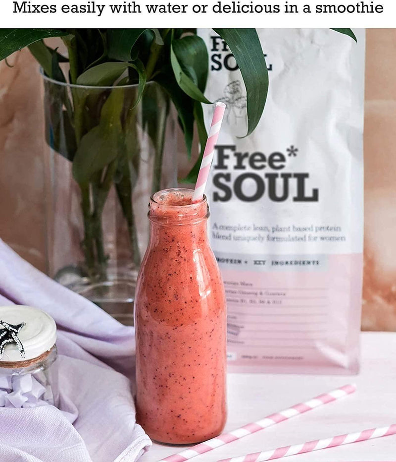 Free Soul Vegan Protein Powder | Formulated for Women | 600g | 20g Protein | Added Nutrients | Gluten and Soy Free Plant Based Nutrition Protein Shake | Pea and Hemp Isolate Protein (Chocolate)