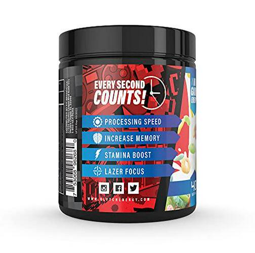 GLYTCH Gaming Energy Supplement Powder | Gamer and Esports Drink Mix for Increased Focus, Stamina, Memory, and Processing Speed | Sugar Free with Vitamins (Loopy Fruits Flavor - 40 Servings)
