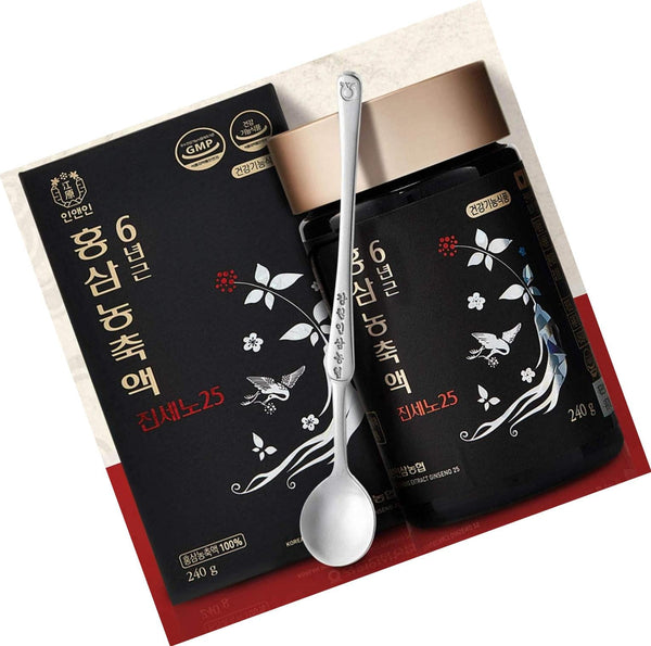 [Gangwoninsam] Korean Red Ginseng Extract Ginseno25 Contain 100% 6 Year Korean Red Ginseng Extract, Healthy Korean Food (240g Ginseno25)