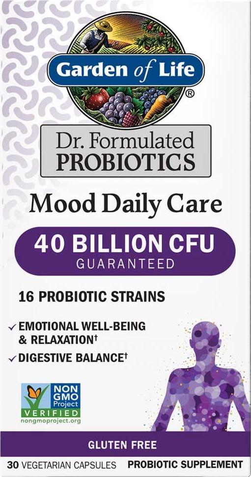 Garden of Life Mood Daily Care Probiotics, 30 Vegetarian Capsules