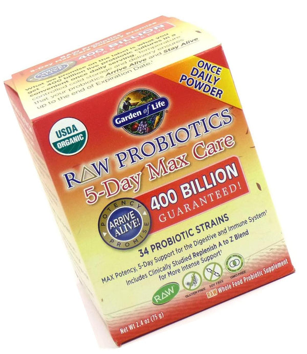 Garden of Life - Raw Probiotics 5-Day Max Care 34 Probiotic Strains - 2.4 oz. by Garden of Life