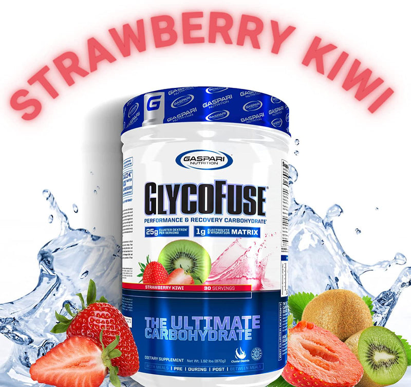 Gaspari Nutrition Glycofuse: Performance and Recovery Carbohydrate, 25g Cluster Dextrin and 1g Electrolyte and Hydration Matrix, 30 Servings (Kiwi Strawberry)