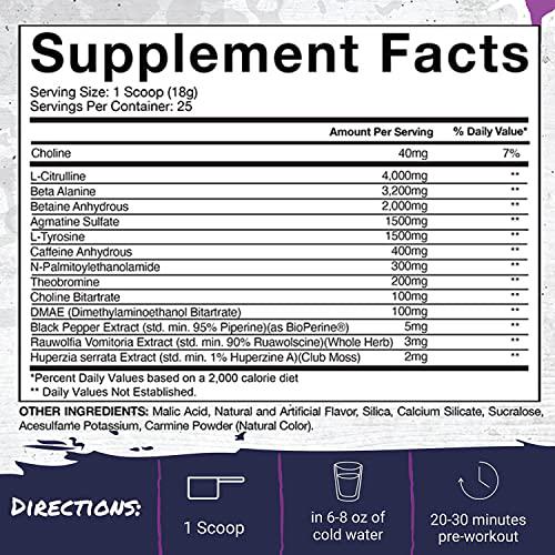 Gaspari Nutrition SuperPump Aggression Pre-Workout: Energy, Focus, Endurance and Recovery, with Creatine and Caffeine (25 Servings, Gangsta Grape)