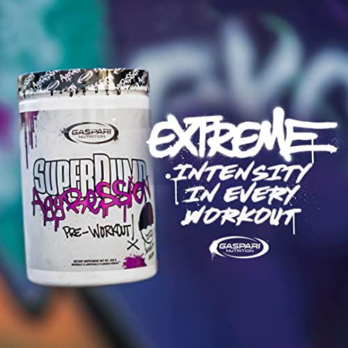 Gaspari Nutrition SuperPump Aggression Pre-Workout: Energy, Focus, Endurance and Recovery, with Creatine and Caffeine (25 Servings, Gangsta Grape)