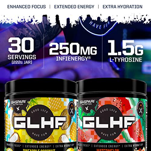 Gaspari Nutrition x GLHF Gaming Energy, Enhanced Focus, Extra Energy, Improved Hydration (30 Servings, Pineapple Coconut)